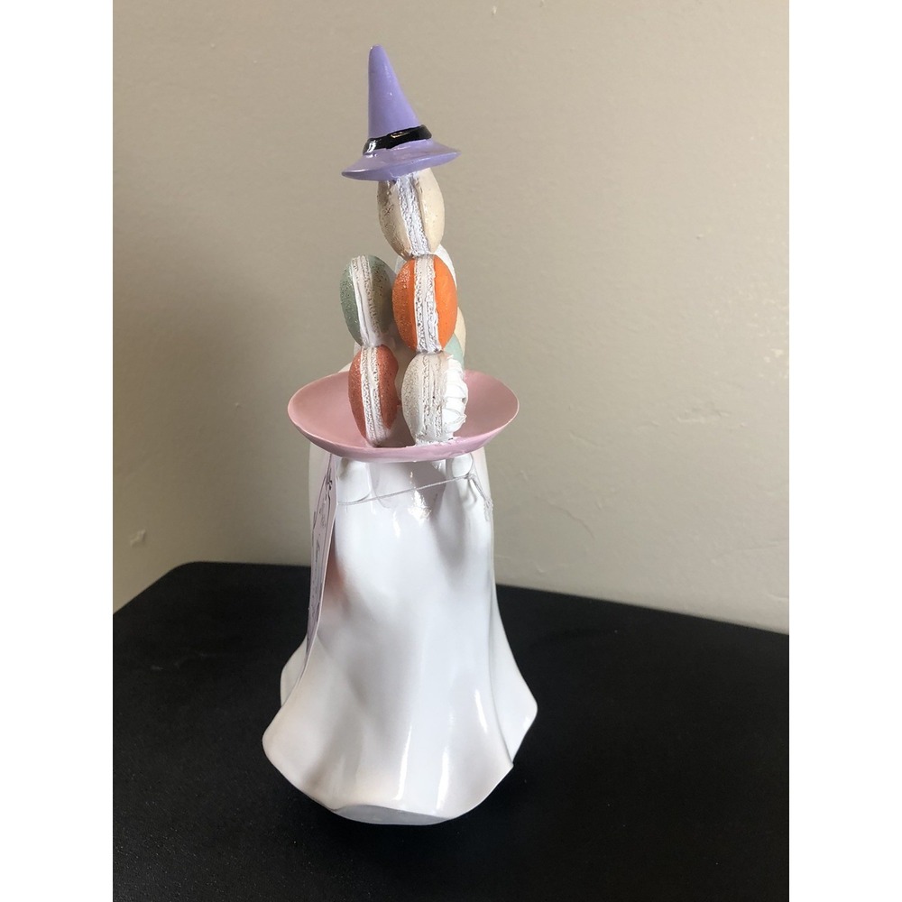 Whimsical Ghost Figurine with Ice Cream &‎ Witch Hat Halloween Tabletop Decor - Picture 4 of 4